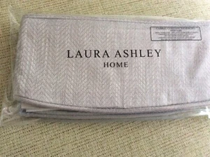 BNIP New Laura Ashley Fabric Curtain Tie-backs - Herringbone Steel - Picture 1 of 4