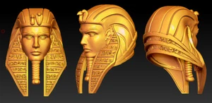 Egyptian Pharaoh Tutankhamun Ramses Khufu custom printed head for action figures - Picture 1 of 1
