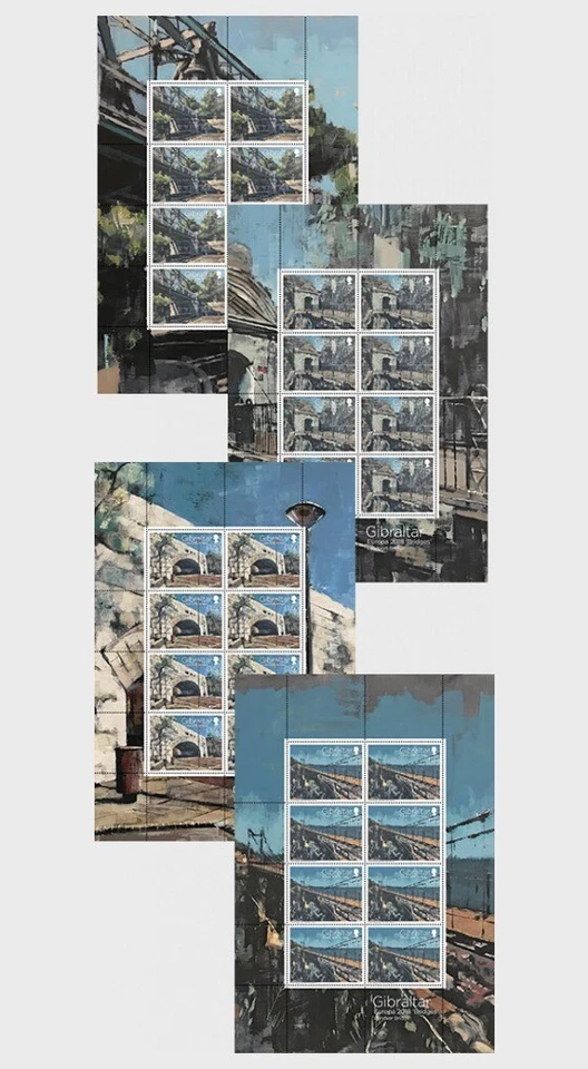 Gibraltar 2018 miniature sheet Europa Cept architecture MNH set face v. 35,20 £ - Image 1 of 1