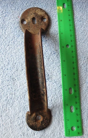 Antique Barn DOOR HANDLE Gate Wrought Iron Hardware 8-3/4" -No THUMB LATCH Part Cover
