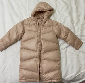 Parka Down Coat Kids Hooded Sz Euro 140 US 8-10 70% Down 28% Feather Chickeeduck - Picture 1 of 12