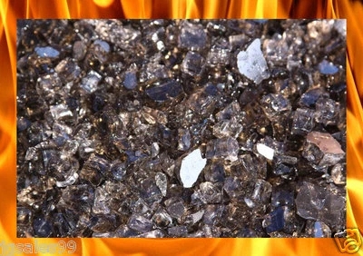 10 LBS - 1/2" Reflective Dark Brown Fireglass Fire Pit Crushed Glass Fireplace - Image 1 of 2
