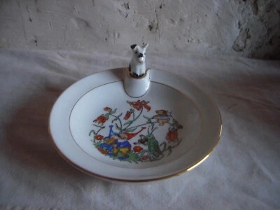Ancienne assiette à bouillie bébé chauffante Porcelaine Limoges - Vintage - - Photo 1/4