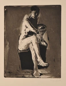 Osterhold Heiseke / aguafuerte / firmado a mano / 1977 / arte de mango 210 B2 - Imagen 1 de 3