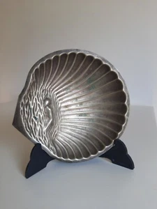 Antike seltene Meisterwerk Kunst versilbert Muschel Schale Alpaka signiert - Bild 1 von 12