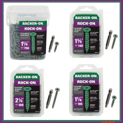 Tornillos de placa de cemento de cabeza dentada Backer-On #9 Star Drive 1 1/4", 1 5/8", 2 1/4" Foto 1 de 4