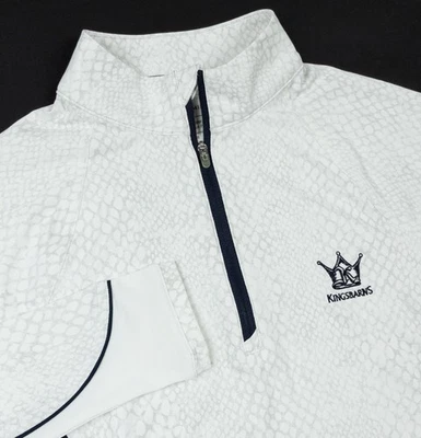 Pullover de golf Peter Millar 1/4 cremallera para mujer XS piel de serpiente blanco UPF 50+ absorbente el sol Foto 1 de 4