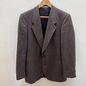 Yves Saint Laurent Men  Suit Jacket YSL Button Blazer Sport Coat Brown France - Picture 1 of 18