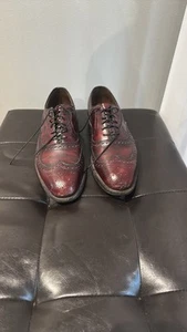 Allen Edmonds Lloyd Budapester Oxford elegante Herrenschuhe Größe 9 C weinrot hergestellt in den USA - Bild 1 von 7