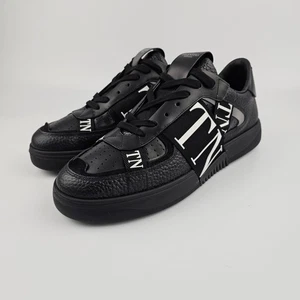 VALENTINO GARAVANI VL7N Black Leather Sneakers New - Picture 1 of 11