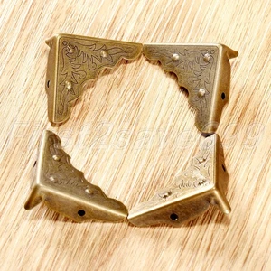4/12/20pcs Retro Brass Jewelry Gift Box Corner Protector Guard Cover Hardware - Picture 1 of 15