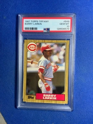 1987 Topps Tiffany #648 Barry Larkin RC PSA 10 GEM MT - Image 1 of 2
