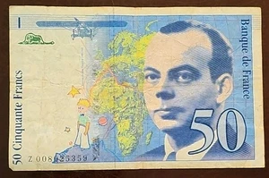 Billete circulado Francia 50 francos 1993 Antoine de Saint-Exupéry - Imagen 1 de 6