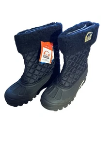 Botas de invierno acolchadas Sorel para mujer talla 5 negras impermeables - Imagen 1 de 6