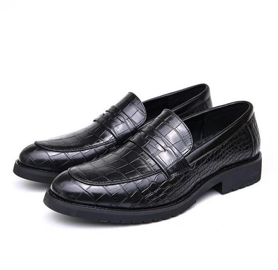 Men's Faux Leather Slip On Round Toe Loafers Casual Dress Party Driving Shoes SZ - Image 1 of 4