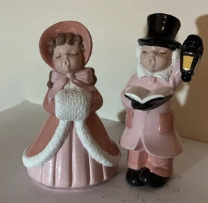 Juego 2 Villancicos Vintage HOLLAND MOLD Pareja Cerámica Victoriano - Imagen 1 de 6
