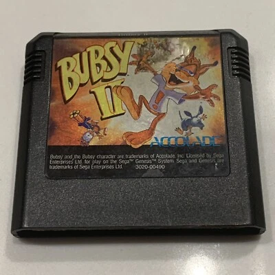 Bubsy II (Sega Genesis, 1994) Authentic Pins Cleaned TESTED FAST SHIPPED - Image 1 of 4