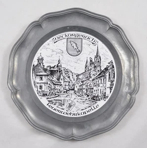 Plato de estaño capilla de bomberos Neckargerach (23 cm) plato decorativo / plato de pared - Imagen 1 de 3