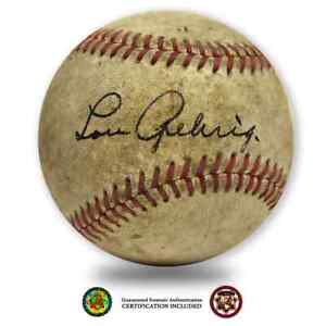 MLB Baseball great Lou Gehrig Signed Ball Stephen Rocchi LOA