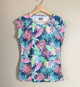 Athleta Size Small Rainbow Tropical Print Top Tidal RashGaurd Swim Water Sports - Bild 1 von 7