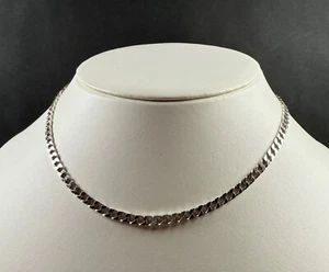 Flachglied Panzerkette Kette Unisex 925 Sterling Silber gepunzt 17,3 g - Bild 1 von 8