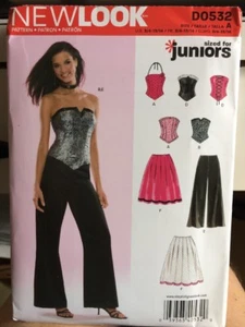 New Look 6480 Junior Korsetts, Rock und Hose 3/4 bis 13/14 UNGESCHNITTEN Muster - Bild 1 von 5