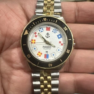 Reloj Pusser's Running Vintage Unisex Clásico Dos Tonos Acero Corona Reparación - Imagen 1 de 8