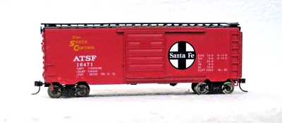 HO SCALE ATSF METAL FREIGHT CAR METALTRAIN MODEL POWER - Image 1 of 4