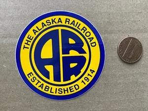 Alaska Railroad Vintage Glossy Sticker - ARRC Logo Helmet Suitcase Old Stock - Picture 1 of 2