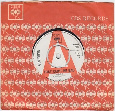 Geneveve: That Can't Be Bad / I Love Him, I Need Him CBS 202524 PROMO '67 - Image 1 of 4