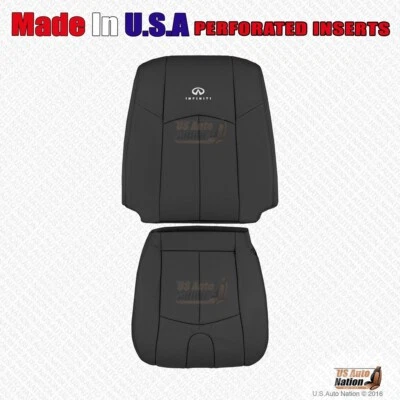 Driver Bottom & Top Perforated Leather Cover Graphite For 2011 2012 Infiniti G25 - Image 1 of 4