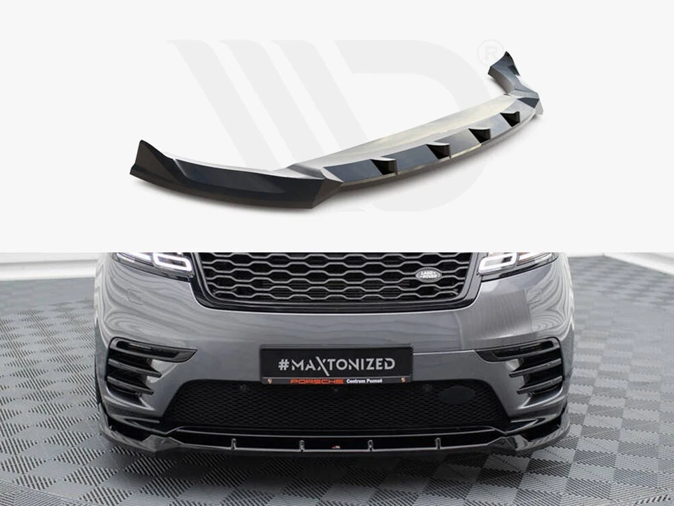 Maxton Design Front Splitter for Range Rover Velar R-Dynamic MK1 Gloss Black ABS