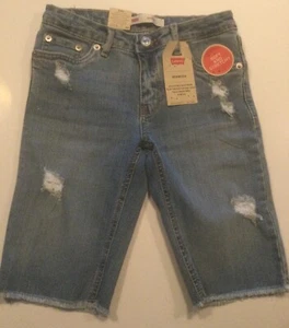 Levi's Girls Demin Bermuda Soft & Stretchy Shorts Size 10 Reg - Picture 1 of 8