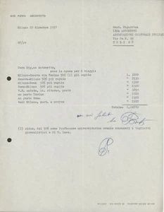 Gio PONTI: Typed Letter Signed (ARCHITECT) - Picture 1 of 1