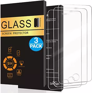 3 Pack Screen Protector High Clear Tempered Glass For iPhone  SE (2016)  5 5s 5c - Picture 1 of 7