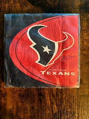 Houston Texans NFL Pro футбол Sports 16ct вечеринки бумаги обед салфетки новый - Изображение 1 из 2