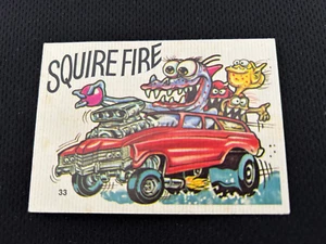 1969-1973 odd rods all stars donruss stickers RARE #33 SQUIRE FIRE - Picture 1 of 2