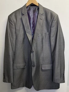 Vitali Mens 44L Poly Blend Sport Coat Blazer Black Houndstooth Two Button Jacket - Picture 1 of 14