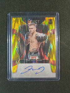 2023 UFC Select Jake Matthews Auto Gold Flash /10 RC Rookie Card MMA
