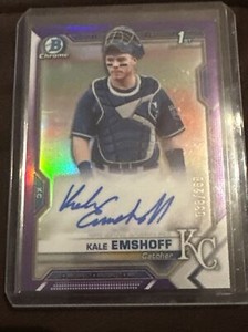 2021 Bowman Chrome - Prospect Autographs Purple Refractor /250 Kale Emshoff