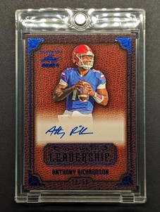 ANTHONY RICHARDSON Rookie Auto 2022 Leaf Ultimate Leadership Sapphire SP /50 RC