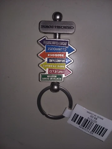 Kentucky Derby Churchill Downs metal key chain 4" Cover