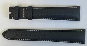 OMEGA 98000026 Two-Piece Strap Wristwatch Band 20mm Long- Black - Picture 1 of 2
