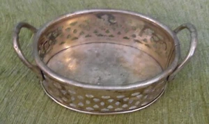 Cesta metálica antigua, plateada, sin marca, excelente estado, 13 cm x 9 cm x 5 cm - Imagen 1 de 7