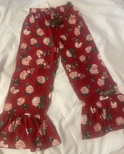 Matilda Jane Girls Rosebud Floral Big Ruffle Pants size 10 NWT - Picture 1 of 8