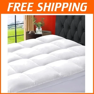 Ultra-Plush Pillow Top Mattress Cover for Twin Beds – Machine Washable & Durable - Picture 1 of 8