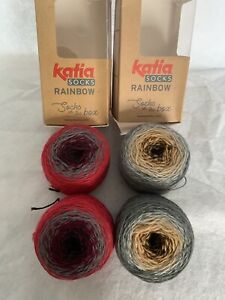Katia Sock Rainbow Socks In A Box Fingering Weight Knitting Wool /Yarn Bundle