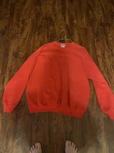 Men’s Sweatshirt Red. Hanes Brand. Fleece Lined. Size L - Picture 1 of 2