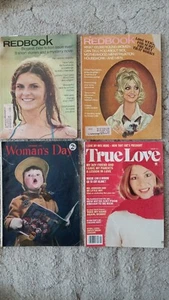 E070 Lot Of 4 Woman's 1940s 1970s Vintage Magazines Christmas - Picture 1 of 1