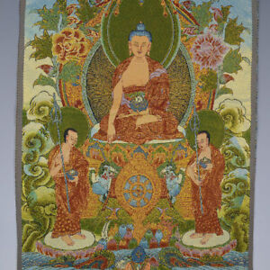 24" silk embroidery painting Tibetan Buddha Thangka Pharmacist Buddha TANGKA